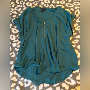 Bold elements zip blouse sz xl